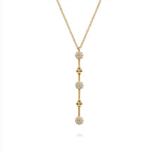 Load image into Gallery viewer, GABRIEL &amp; Co 14K Yellow Gold Bujukan Diamond Bar Necklace NK7697Y45JJ