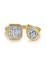 Load image into Gallery viewer, GABRIEL &amp; Co.-14K White and Yellow Gold Diamond Open Ladies Ring LR52579M44JJ