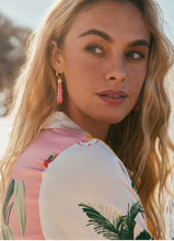 Load image into Gallery viewer, Kendra Scott-Sylvia Gold Huggie Earrings in Pink Chalcedony 9608881633