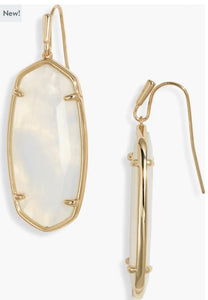 KENDRA SCOTT-Faceted Elle Gold Drop Earrings in Iridescent Opalite 9608862621