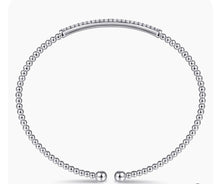 Load image into Gallery viewer, Gabriel &amp; Co-14K White Gold Bujukan Diamond Bar Split Bangle BG4262-62W45JJ.LOCK