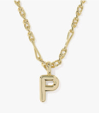 Load image into Gallery viewer, KENDRA SCOTT Bubble Letter P Gold Short Pendant Necklace 9608805615