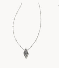 Load image into Gallery viewer, Kendra Scott-Kinsley Silver Short Pendant Necklace in Platinum Drusy 9608862088