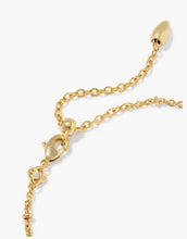 Load image into Gallery viewer, Kendra Scott-Tiger Striped Elaina Gold Delicate Chain Bracelet in Dark Brown Hawk's Eye 9608806369