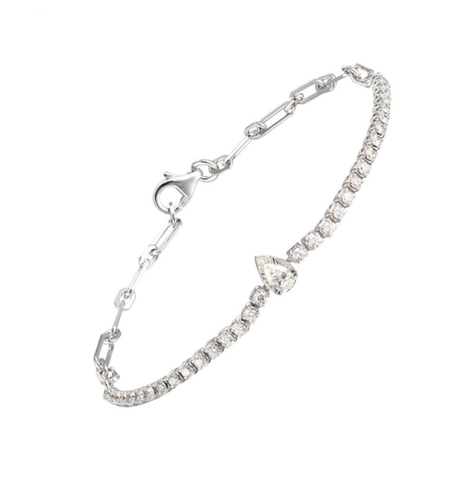 14k WG Diamond Bracelet BC10293-4WC