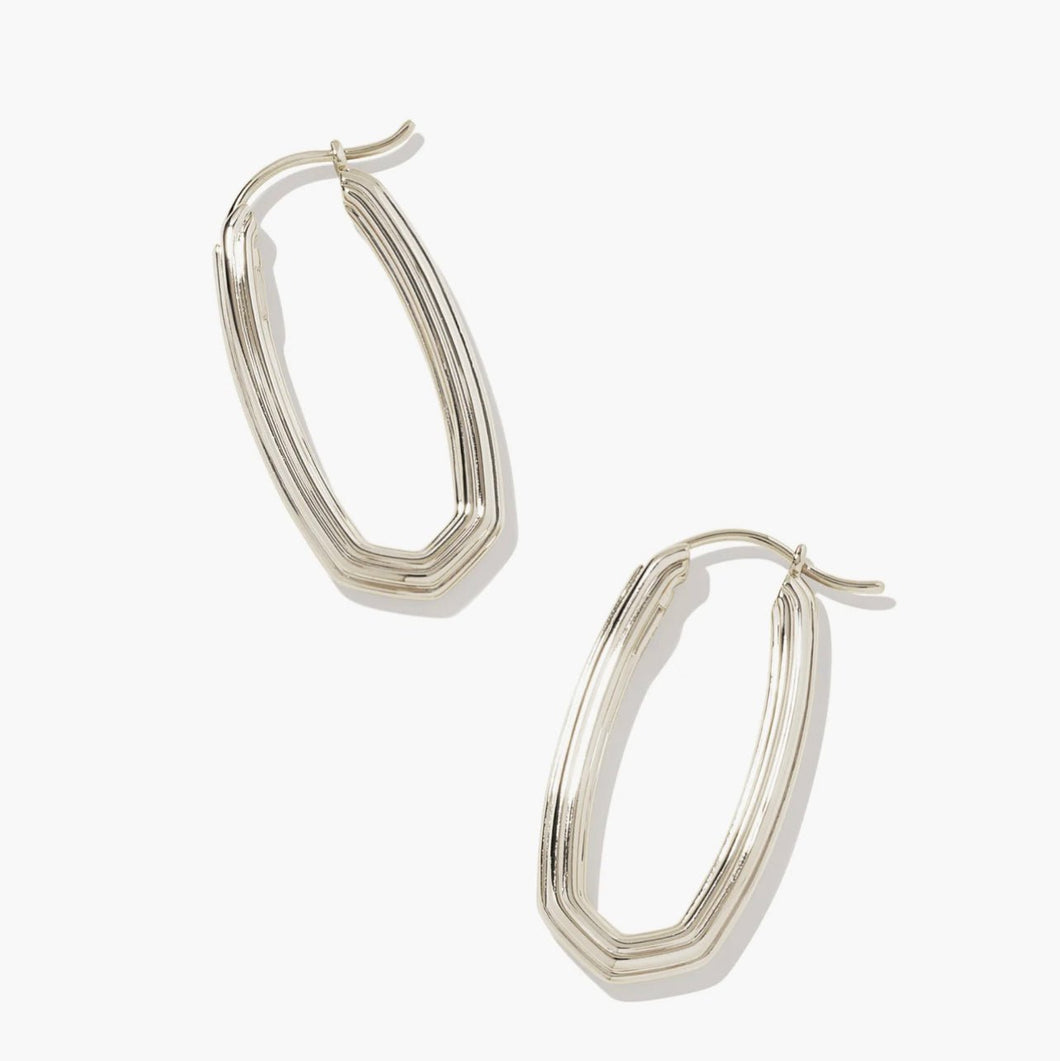 KENDRA SCOTT Heather Hoop Earrings in Silver # 9608853856