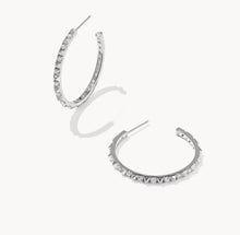 Load image into Gallery viewer, Kendra Scott-Fate Silver Hoop Earrings 9608806833