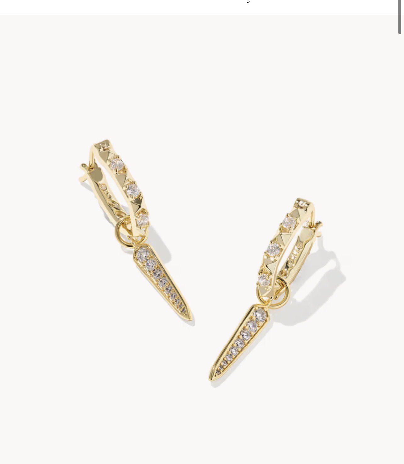 Fate Gold Charm Huggie Earrings  9608806834