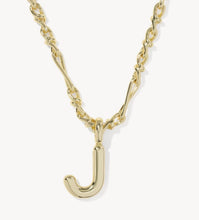 Load image into Gallery viewer, KENDRA SCOTT Bubble Letter A Gold Short Pendant Necklace 9608805603