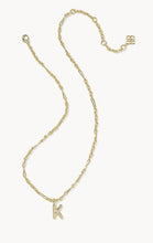 Load image into Gallery viewer, KENDRA SCOTT Bubble Letter K Gold Short Pendant Necklace 9608805605