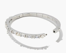 Load image into Gallery viewer, KENDRA SCOTT Gracie Silver Bangle Bracelet in White Mix  M/L # 9608862832