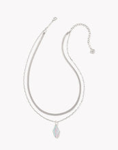 Load image into Gallery viewer, KENDRA SCOTT Evelyn Silver Multi Strand Necklace in Rock Crystal Dichroic 9608871130