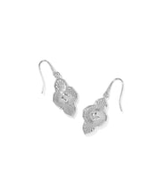 Load image into Gallery viewer, KENDRA SCOTT Abbie Medallion Silver Small Drop Earrings 9608894217