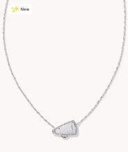 Load image into Gallery viewer, KENDRA SCOTT Cheer Silver Short Pendant Necklace in White Mother-of-pearl 9608865857