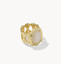 Load image into Gallery viewer, KENDRA SCOTT Tiger Striped Daphne Gold Cocktail Ring 9608805524 SZ 9