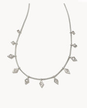 Load image into Gallery viewer, Kendra Scott-Kinsley Silver Strand Necklace in White Crystal 960885115