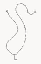 Load image into Gallery viewer, KENDRA SCOTT Bubble Letter L Silver Short Pendant Necklace 9608805608