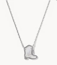 Load image into Gallery viewer, KENDRA SCOTT Drill Team Boot Silver Short Pendant Necklace 9608872885