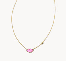 Load image into Gallery viewer, Kendra Scott-Lips Gold Pendant Necklace in Hot Pink Mother-of-Pearl 9608862528