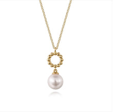 Load image into Gallery viewer, Gabriel &amp; Co-14K Yellow Gold Fresh Water Pearl Bujukan Drop Necklace NK7289Y4JPL