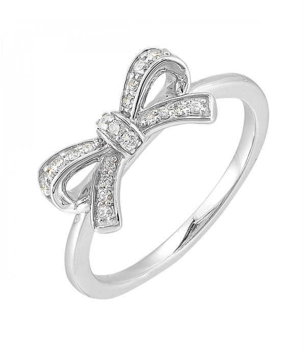 10K WG Diamond Bow Ring RG14113-1WD