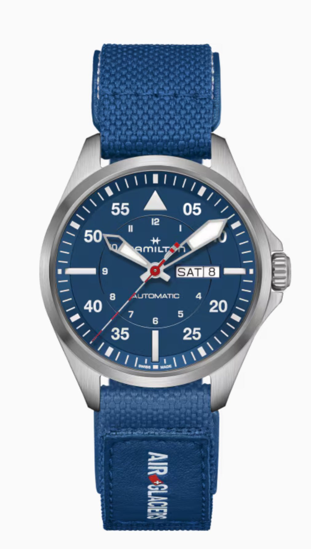 Hamilton-KHAKI AVIATION PILOT DAY DATE AUTO - AIR-GLACIERS EDITION
Automatic | 42mm | H64655941