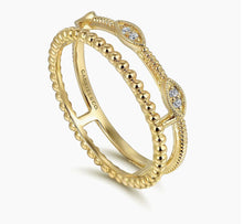 Load image into Gallery viewer, Gabriel &amp; Co-14K Yellow Gold Diamond Bujukan Marquis Shape Easy Stackable Ring LR52493Y45JJ