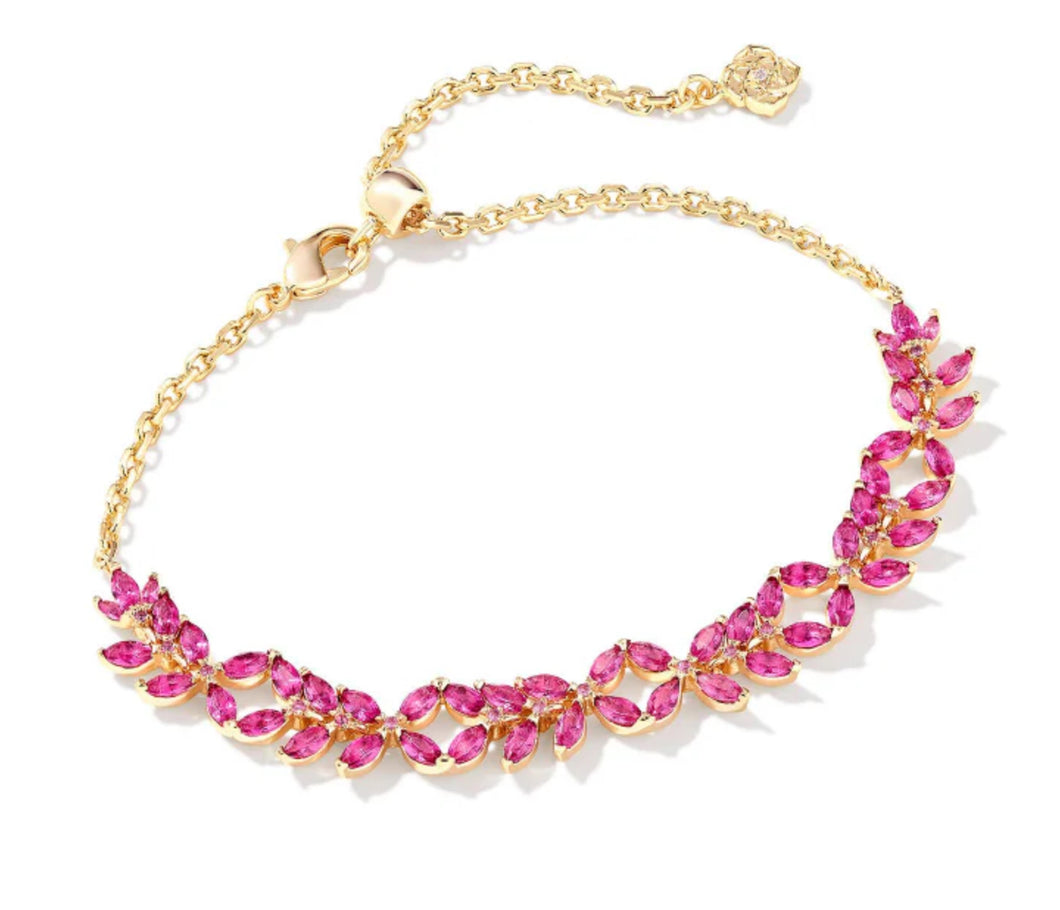 Kendra Scott-Rosalie Gold Tennis Bracelet in Pink Crystal 9608875046