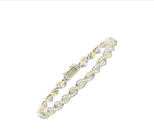 14K TT Diamond Bracelet BC10275-4WYC