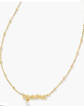 Load image into Gallery viewer, Kendra Scott-Mama Script Pendant Necklace in Gold 9608864515