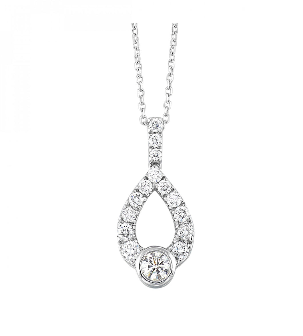 14k WG Diamond Necklace PDM30002/50-4WE