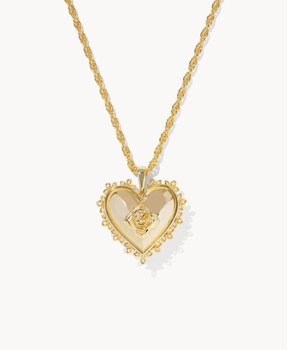 KENDRA SCOTT Mallory Rose Gold Locket Short Pendant Necklace 9608877255