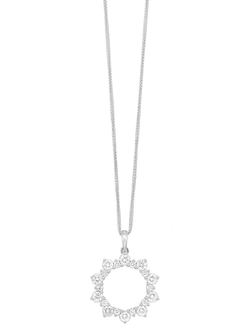 14k WG Forever Love Diamond Circle Necklace PD10691-4WC