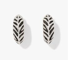 Load image into Gallery viewer, Kendra Scott-Tiger Striped Mikki Vintage Silver Huggie Earrings 9608805538