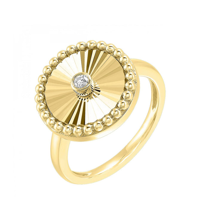 10k YG Diamond Circle Ring RG12054-1YC