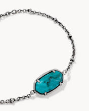 Load image into Gallery viewer, Kendra Scott-Tiger Striped Elaina Vintage Silver Delicate Chain Bracelet in Blue Marble 9608805501