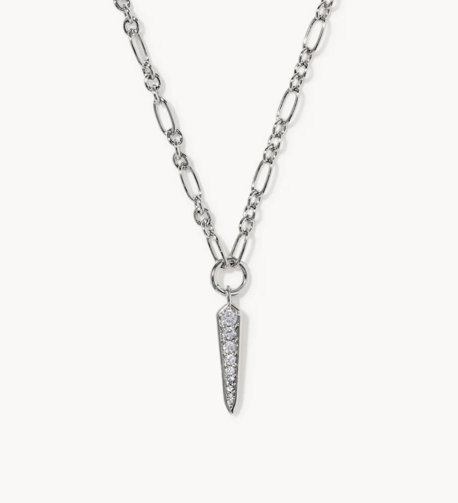 Kendra Scott-Fate Silver Short Pendant Necklace 9608806824