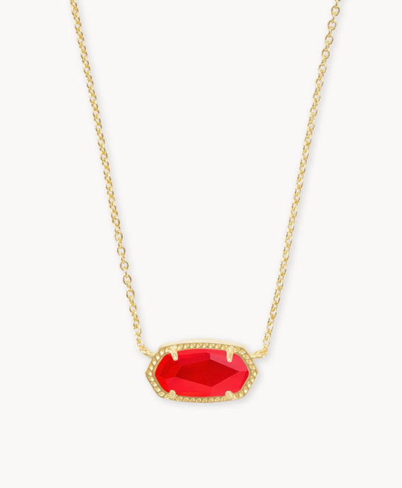 KENDRA SCOTT Elisa Gold Pendant Necklace in Red Illusion 9608862280