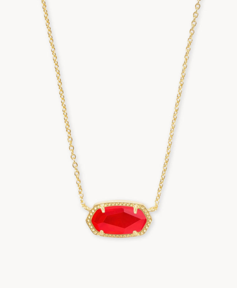 KENDRA SCOTT Elisa Gold Pendant Necklace in Red Illusion 9608862280