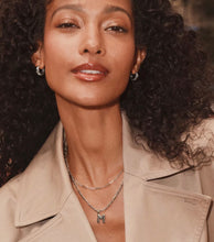Load image into Gallery viewer, KENDRA SCOTT Bubble Letter M Silver Short Pendant Necklace 9608805610
