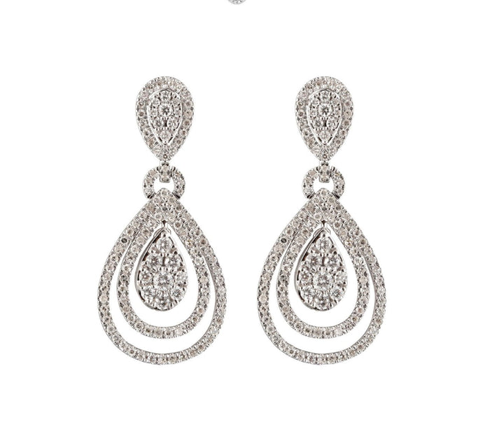 14k WG Diamond Dangle Earrings ER10838-4WCSC