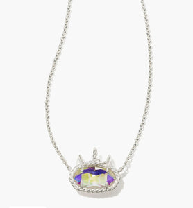 Kendra Scott-Elisa Unicorn Bright Silver Short Pendant Necklace in Dichroic  9608851312
