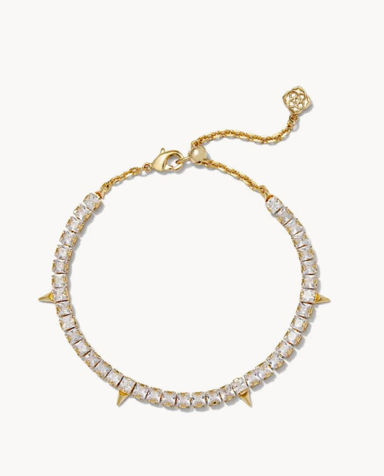 Kendra Scott-Jacqueline Gold Tennis Bracelet in White Crystal 9608862043