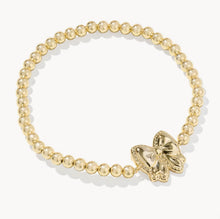 Load image into Gallery viewer, Kendra Scott-Haley Bow Gold Stretch Bracelet in Scarlet Mother-of-Pearl 9608890380