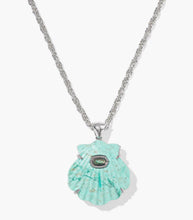Load image into Gallery viewer, KENNETH SCOTT Lucia Shell Silver Short Pendant Necklace 9608894649