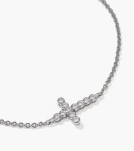 Load image into Gallery viewer, KENDRA SCOTT Cross Silver Crystal Delicate Chain Bracelet 9608805248