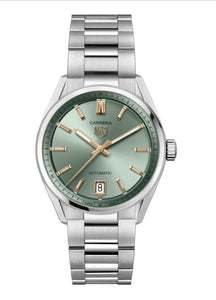 TAG Heuer CARRERA Date Green Dial Automatic Stainless Steel Watch | 36mm | WBN2312.BA0001