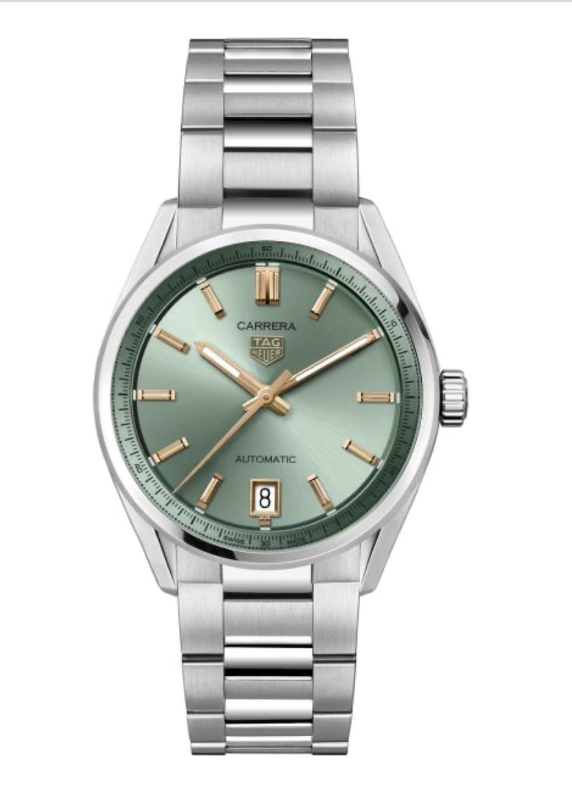 TAG Heuer CARRERA Date Green Dial Automatic Stainless Steel Watch