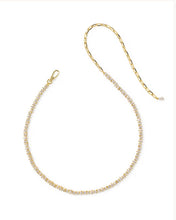 Load image into Gallery viewer, KENDRA SCOTT Fate Gold Tennis Necklace 9608806860