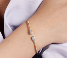 Load image into Gallery viewer, Gabriel &amp; Co-14K Yellow Gold Bujukan Diamond Teardrops Bangle BG4230-57Y45JJ